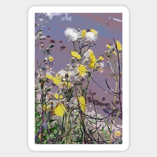 Yellow Coastal Flowers Sticker